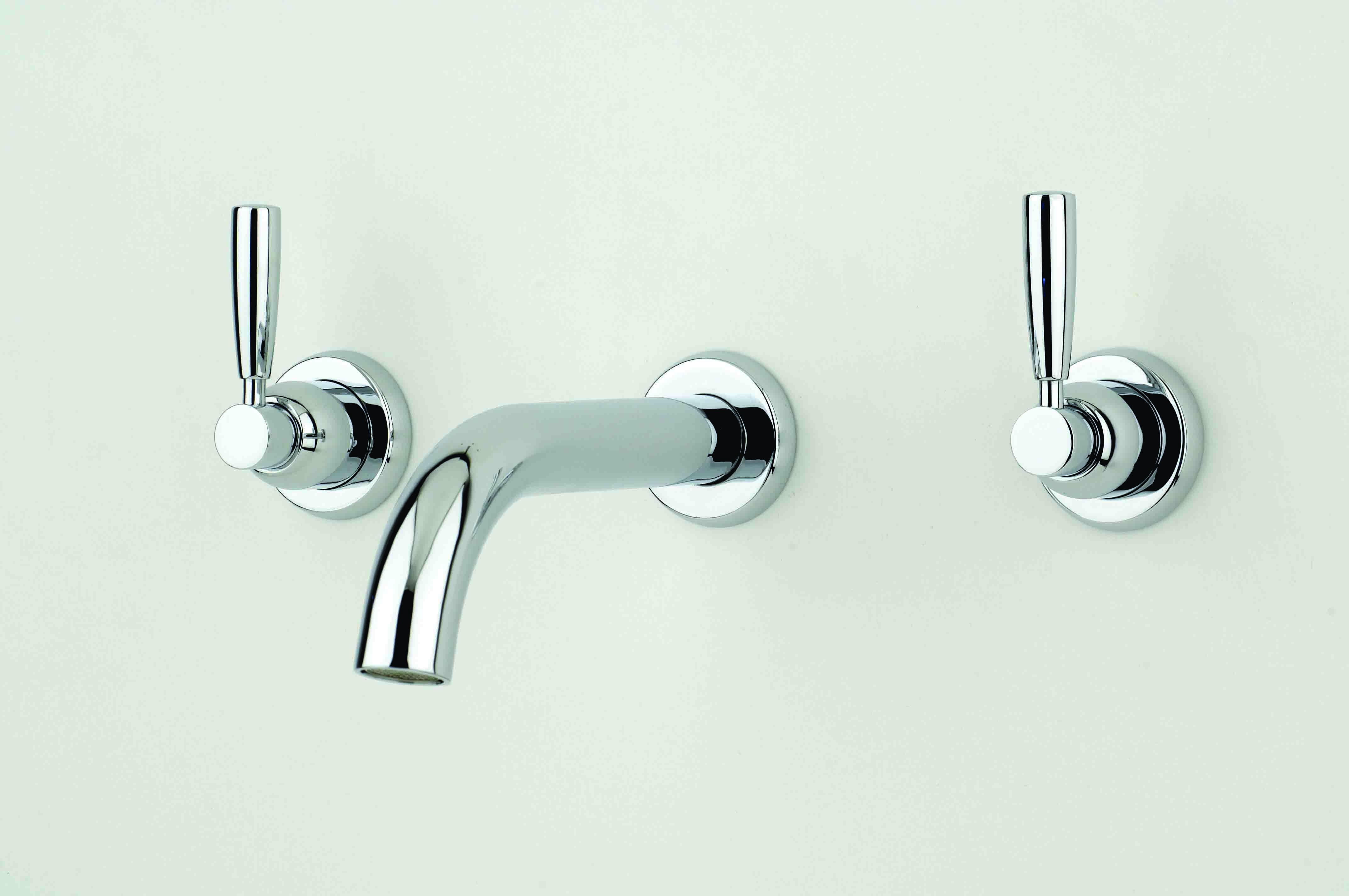 Langbourn Three-Hole Wall-Mounted Bath Set - Chrome