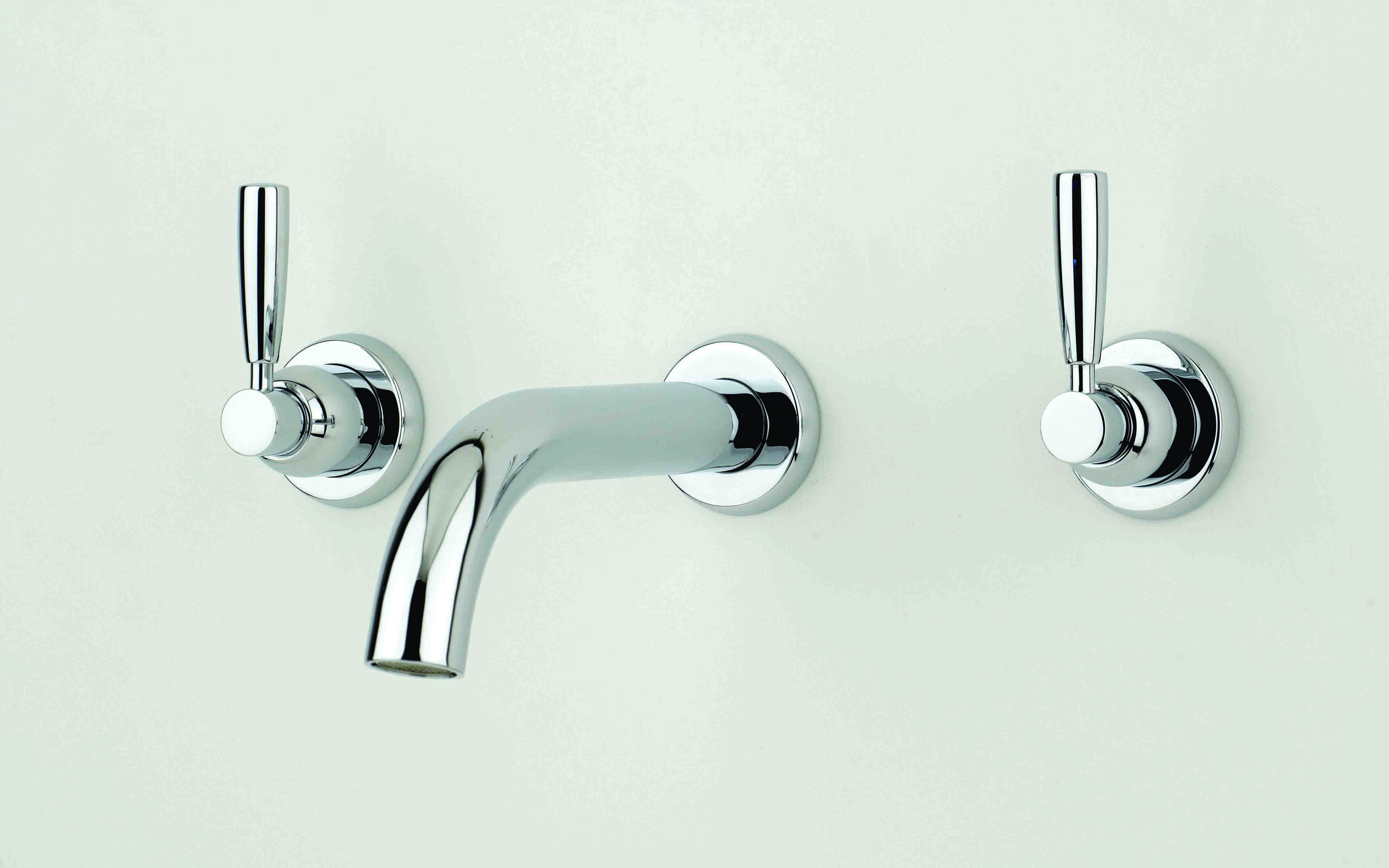 Langbourn Three-Hole Wall-Mounted Bath Set - Chrome