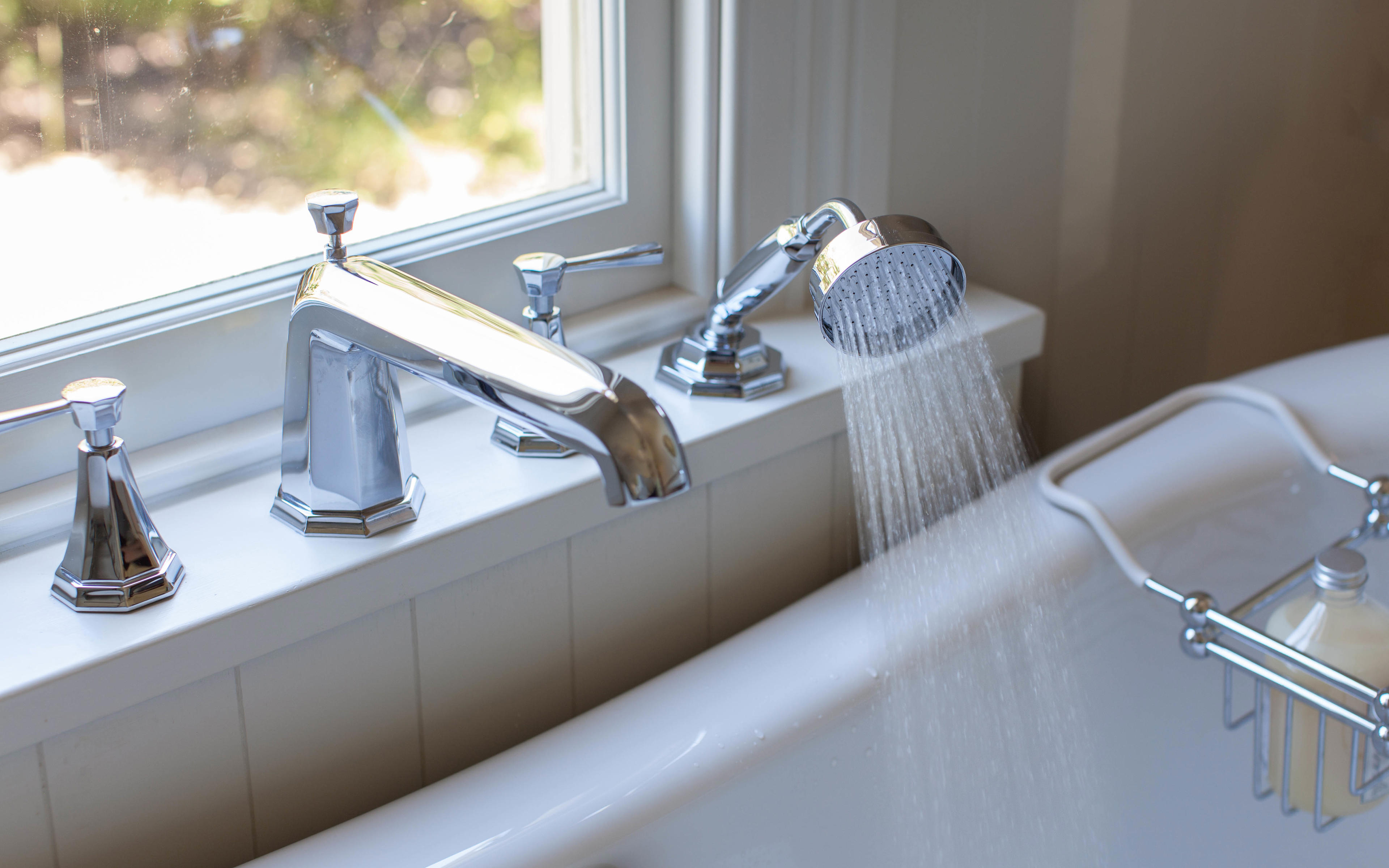 Deco Four-Hole Bath-Shower Mixer with Lever Handles - Chrome (@inresidencenz)