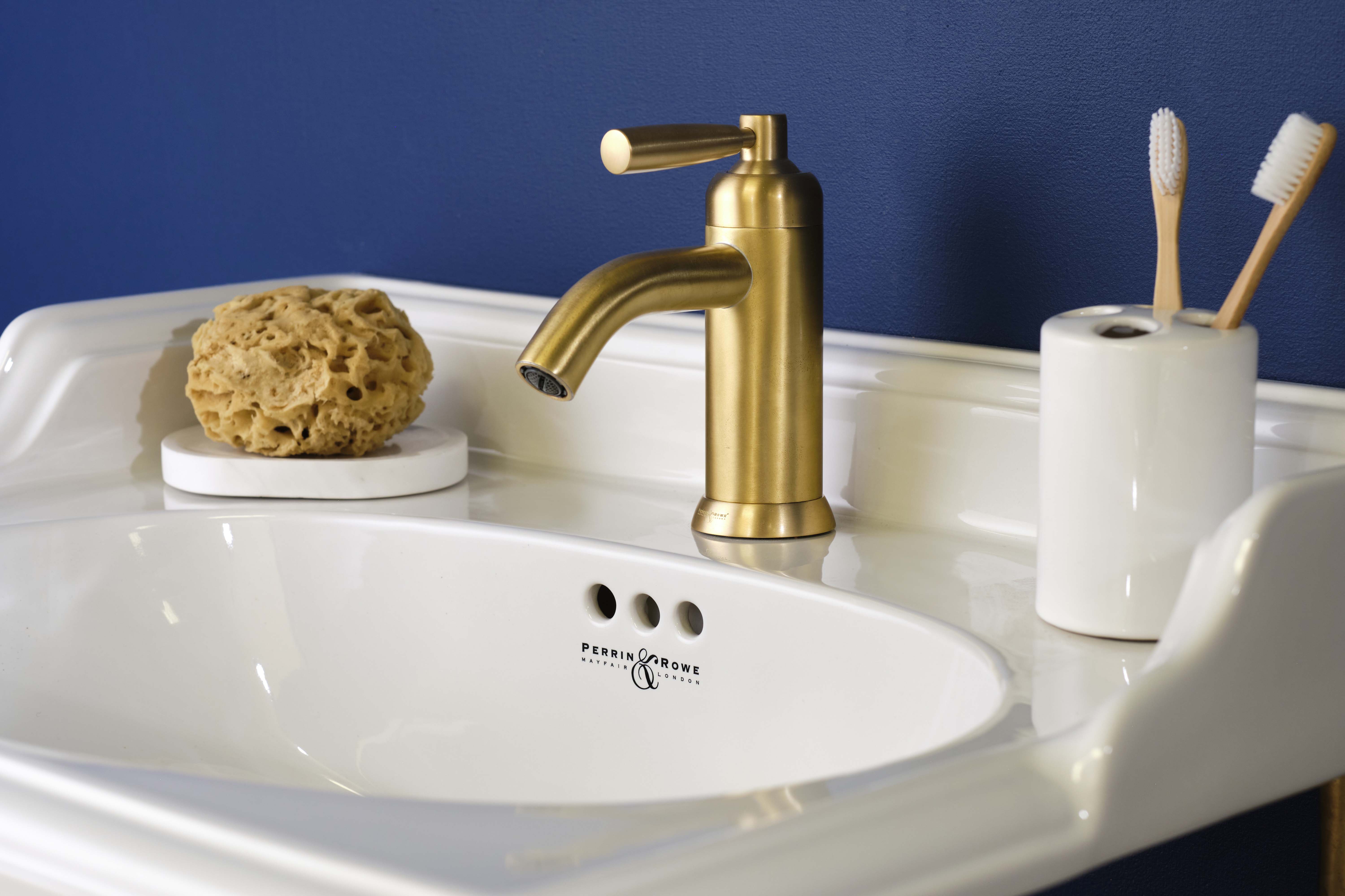 Langbourn Single Lever Basin Mixer - Satin Brass